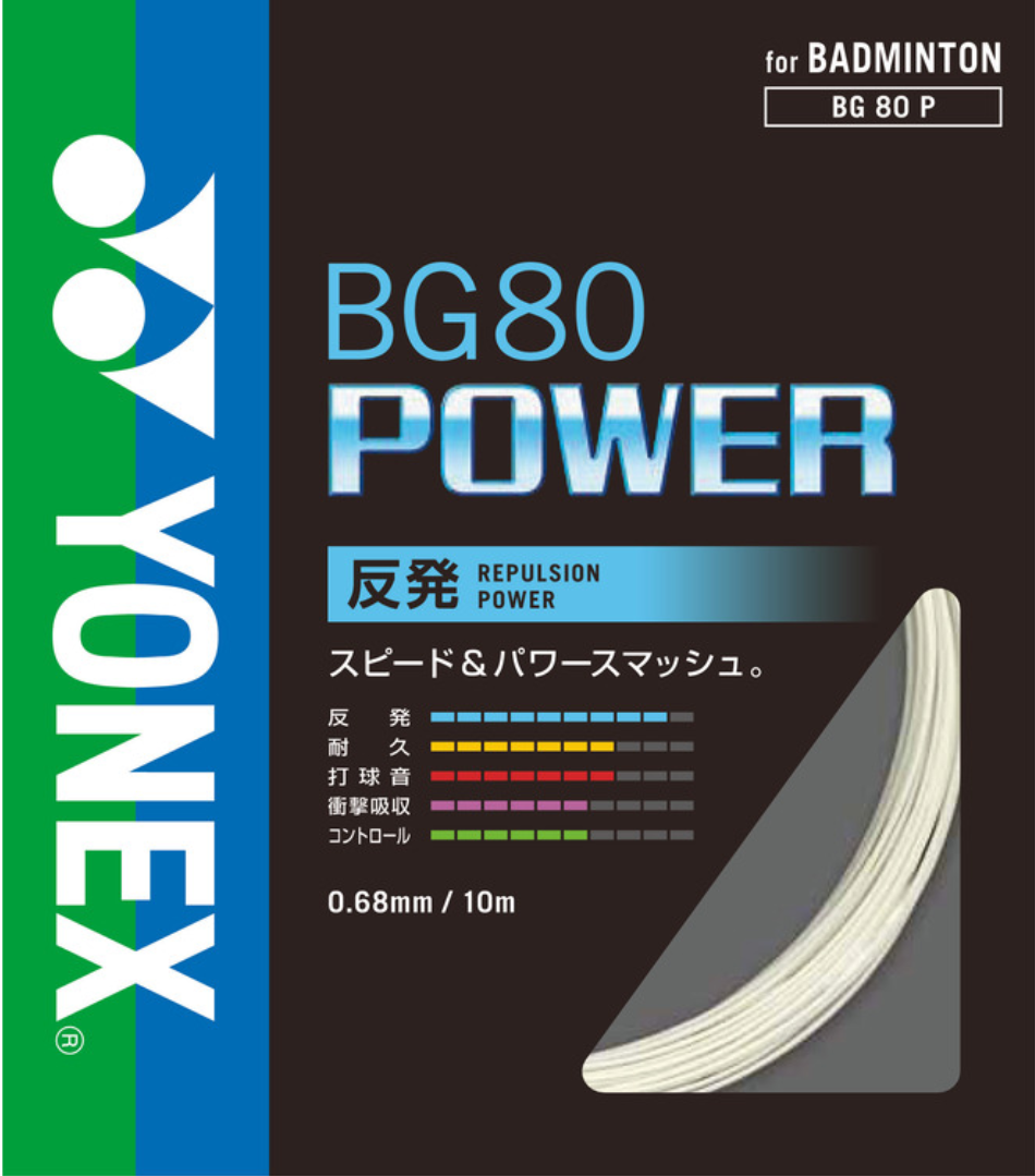 ヨネックス（YONEX） ガット バドミントン用 BG80パワー 単張りガット